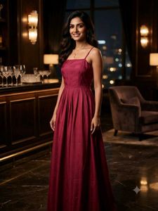 Elegant Maroon Maxi Dress