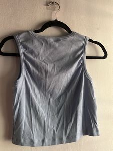 Light Blue Ribbed Tank Top