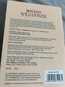 Swiss Beauty Wild Flower Perfume 50ml