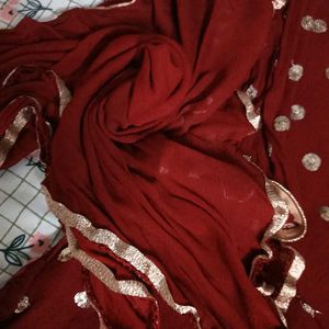 Elegant Maroon Kurta with Duppata