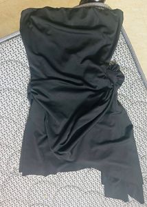 Chic Black Strapless Mini Dress