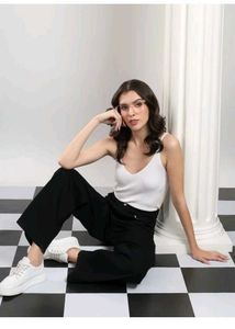Women's Black Wide-Leg Pants