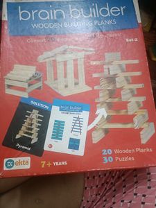 Brain Builder Woodden Building Blocks Game