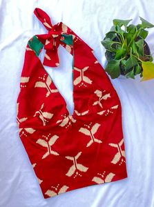 y2k mistletoe magic reversible GEET halter top