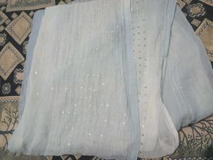 Elegant Blue Sequin dupatta