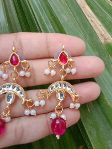 rajputi Designer Chandbali Earrings