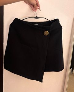 Black Asymmetrical Skort