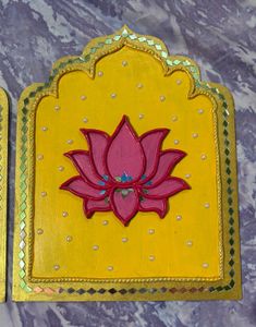 Set of 3 Lotus Wall Hangings- lippan art