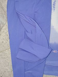 Blue &amp; White Embroidered Salwar Kameez