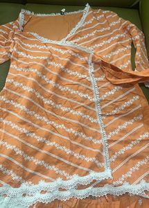 mulmul brand Orange Embroidered sets