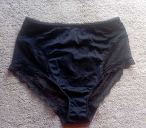 Black Lace Detail Briefs
