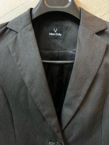 Allen Solly Women's Black Striped Blazer