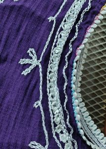 Embroidered Purple Kurta