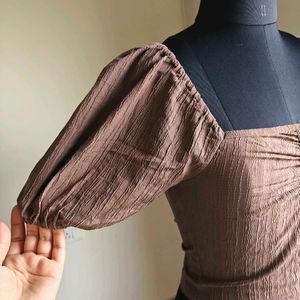 Brown crop top