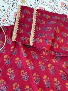 Maroon Silk Blend Ethnic Kurti