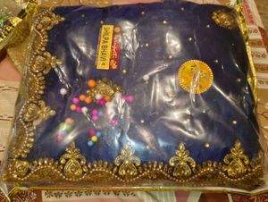 Royal Blue Embellished Saree