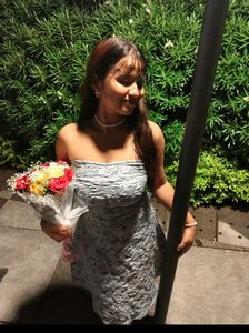 Strapless Floral Print Mini Dress