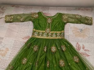Elegant Green Embellished Gown