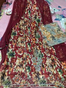 Beautiful Floral Kurta Set with Dupatta