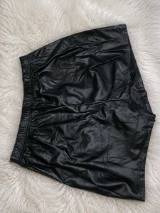 Faux Leather Zipper Pants