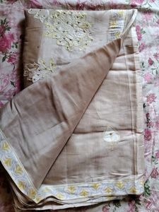 Beige Saree