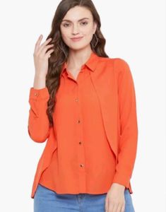 Vibe layered orange Shirt