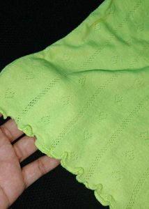 Fluorescent Lime Green Lace Trim Tank Top