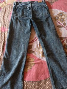 Acid Wash Wide Leg Jeans