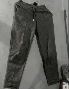 Stylish Textured Drawstring Trousers
