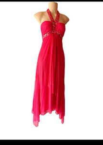 Stunning Red Halter Maxi Dress
