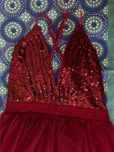 Sparkly Red Party Dress