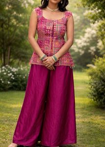Ethnic Pink Kurta Set with Palazzo