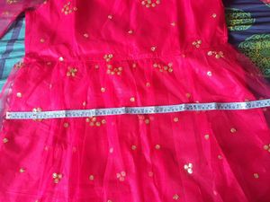 Pink Sequin Tulle Dress With Tag