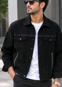 Zara Men’s 2XL Oversized Black Denim Jacket