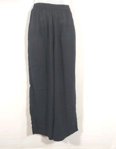Black Plain Kurta With Bottom Set (Women's)