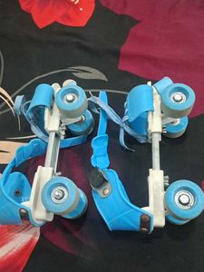 Blue Adjustable Roller Skates