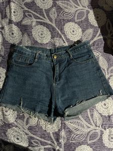 Distressed Denim Shorts