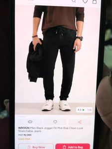 Stylish Black Denim Joggers
