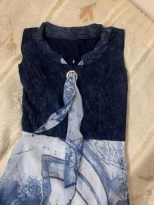 blue cyano gown