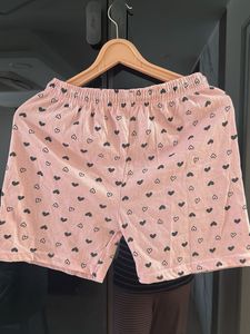 Cute Pink Heart Shorts, Waist- 28 Strechable