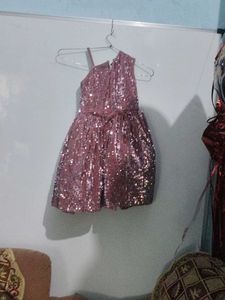 Sparkly Rose Gold Girls Dress