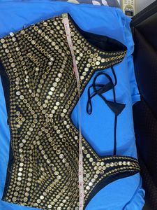 B New Unused Black Embellished Blouse