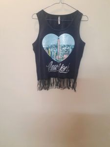 A Navy Blue Sleeveless Top