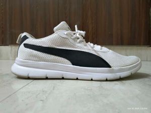 Puma White &amp; Black Sneakers