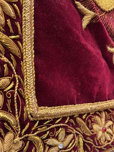 Embroidered Peacock Velvet Wall Hanging Zardozi