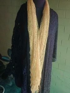 Vintage Knit Shawl Set
