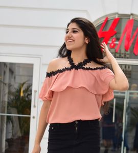 Halter Neck Off Shoulder Top