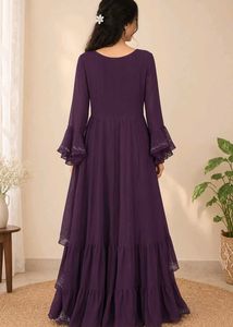 Embroidered Purple gown