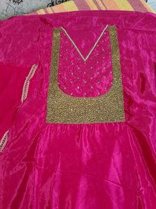 Vibrant Pink Kurta with Embellishments