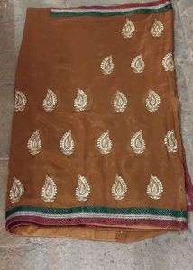 Brown Shimmery Saree